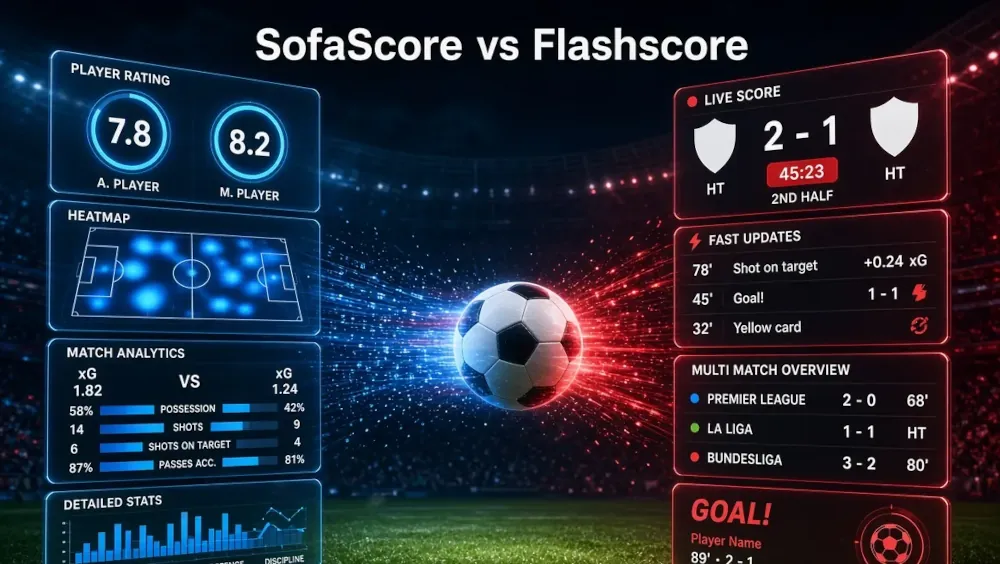 Sofa Score vs Flashscore: Live Football Scores and Statistics